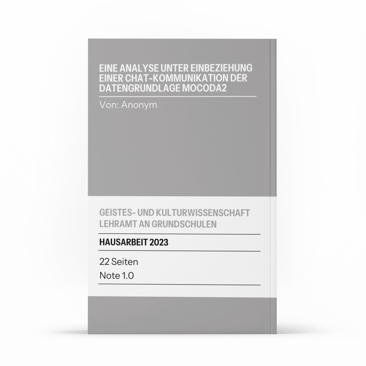 Eine Analyse unter Einbeziehung einer Chat-Kommunikation der Datengrundlage MOCODA2